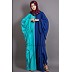 Dual Color abaya in Poly Crape  Dual Color abaya in Poly Crape